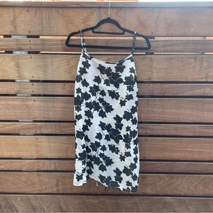 Handmade Black and White Printed Slip Dress